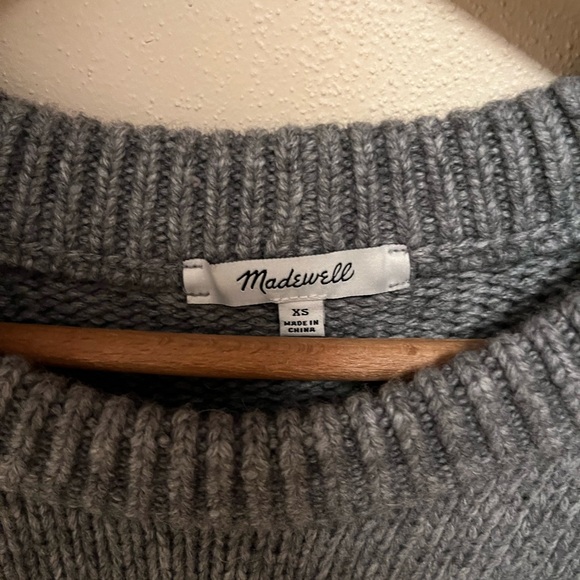 Madewell Striped Heath Gray Sweater - XS - Picture 4 of 5